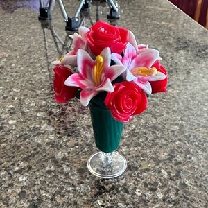 American Girl Doll Red and Pink Floral Doll Bouquet